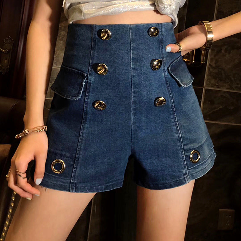 Double Breasted Shorts | Classy  Mid Waisted Jorts