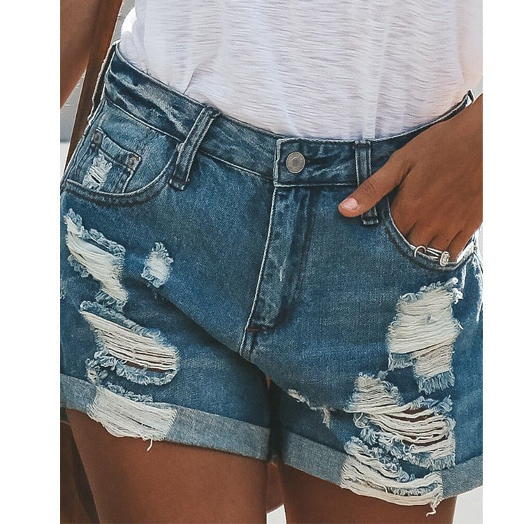 Casual Loose Ripped Jean Shorts⎥Fashion Distressed Jorts for Women