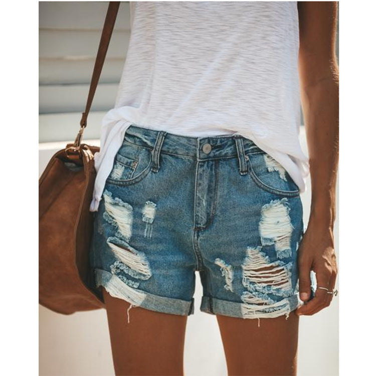 Casual Loose Ripped Jean Shorts⎥Fashion Distressed Jorts for Women