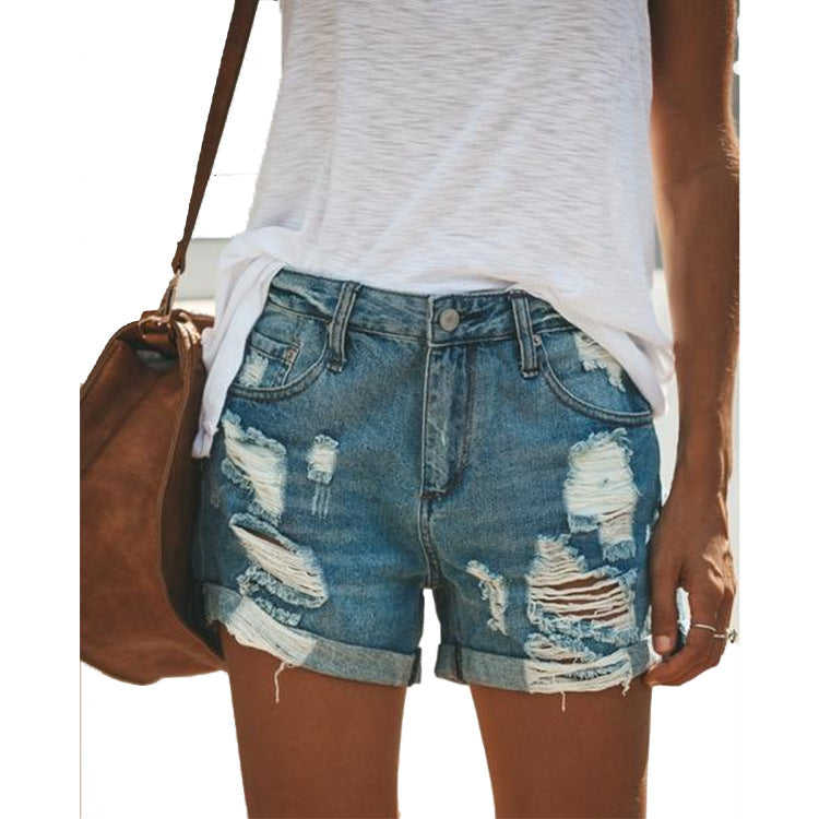 Casual Loose Ripped Jean Shorts⎥Fashion Distressed Jorts for Women