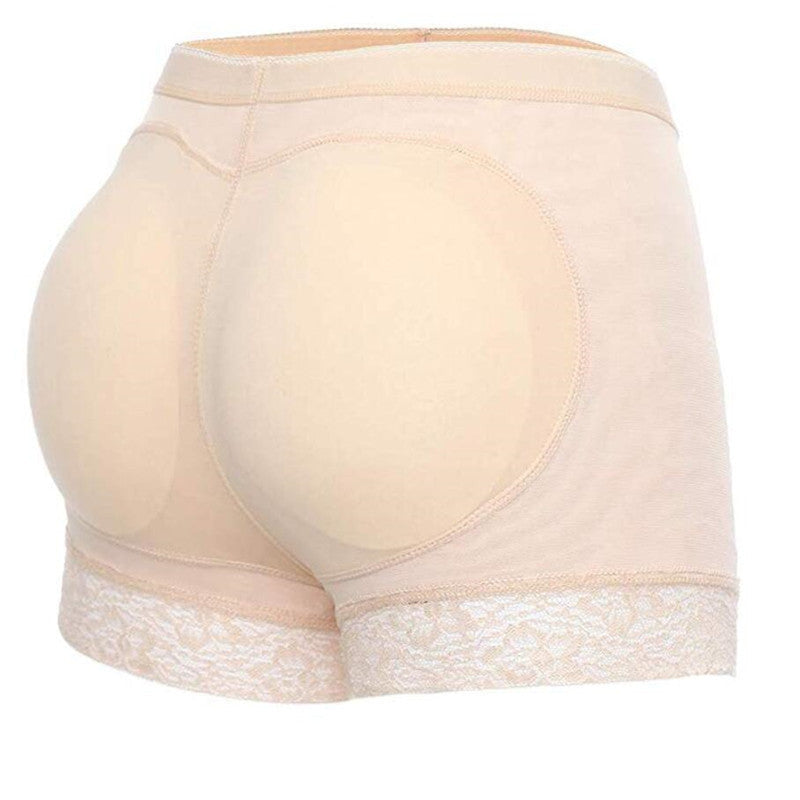 Padded Shaper Shorts | Seamless Hip Enhancer Underwear with Lace Detail