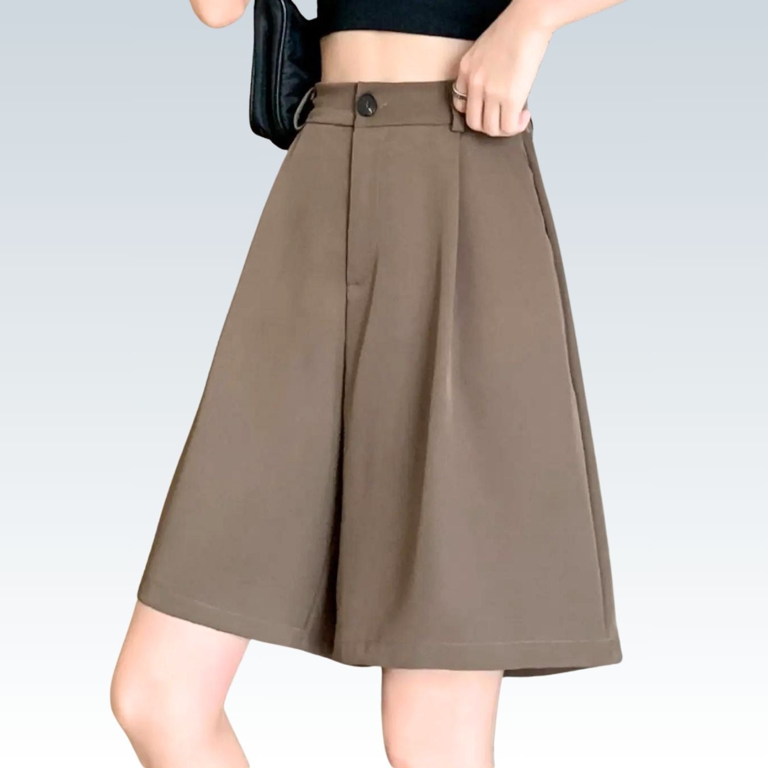 Wide Leg Bermuda Shorts⎥Casual Knee-Length Trousers for Women.