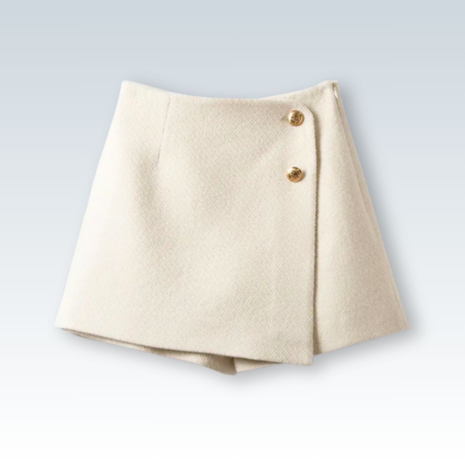 A-Line Elegance Skort | Chic Button-Detailed Wide-Leg Skirt Shorts