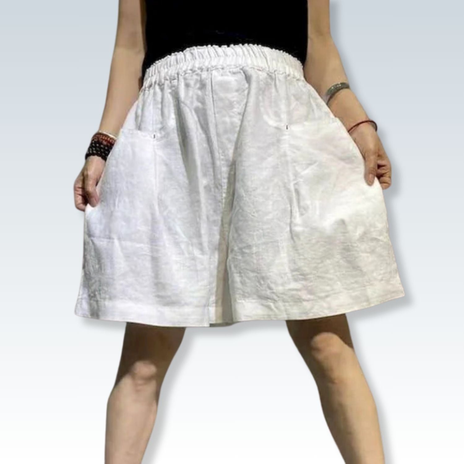 Linen Wide-Leg Shorts for Women⎥Casual Loose Oversized Clothing