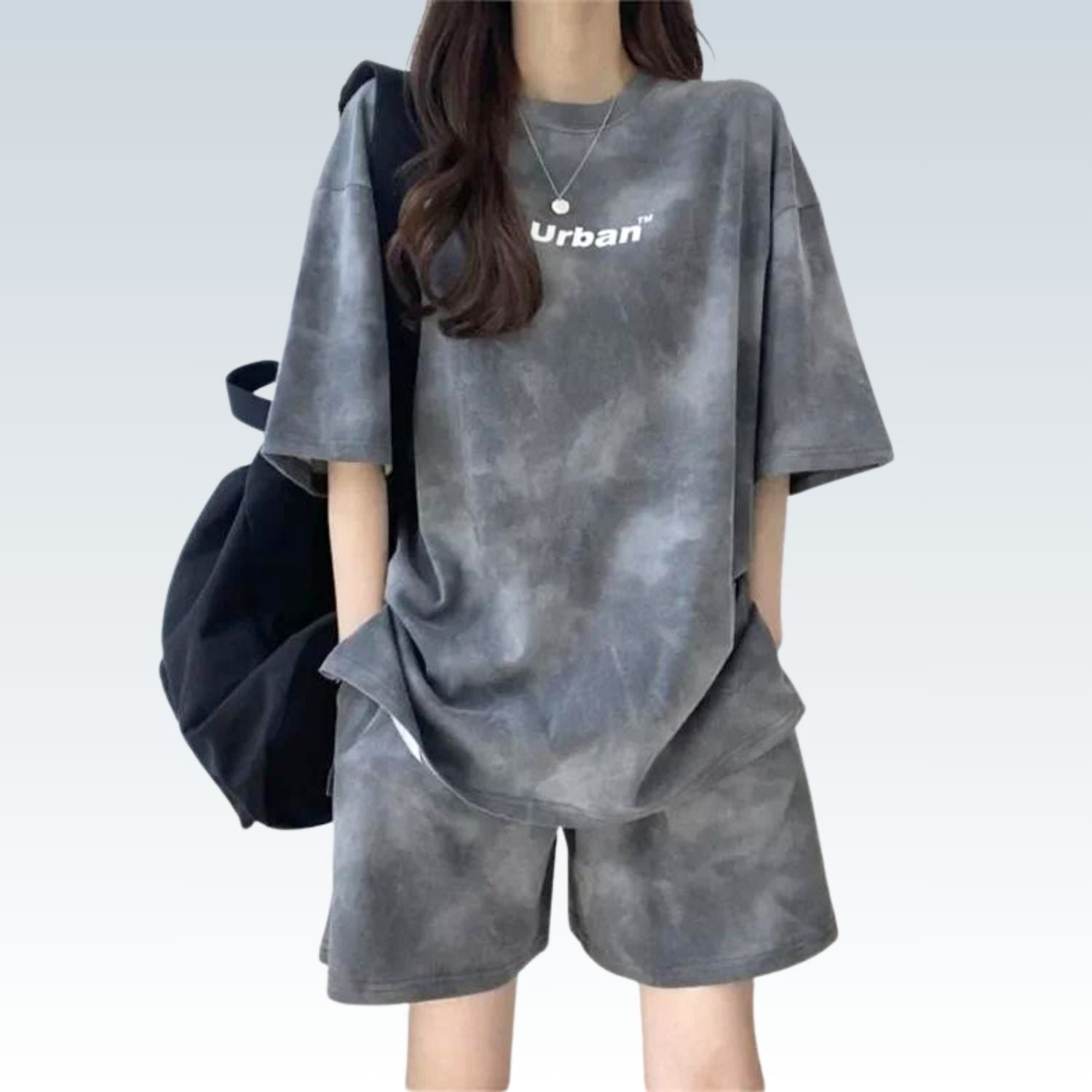 Camo Tie-Dyed T-Shirt & Shorts Set | Women's Casual Sportswear.