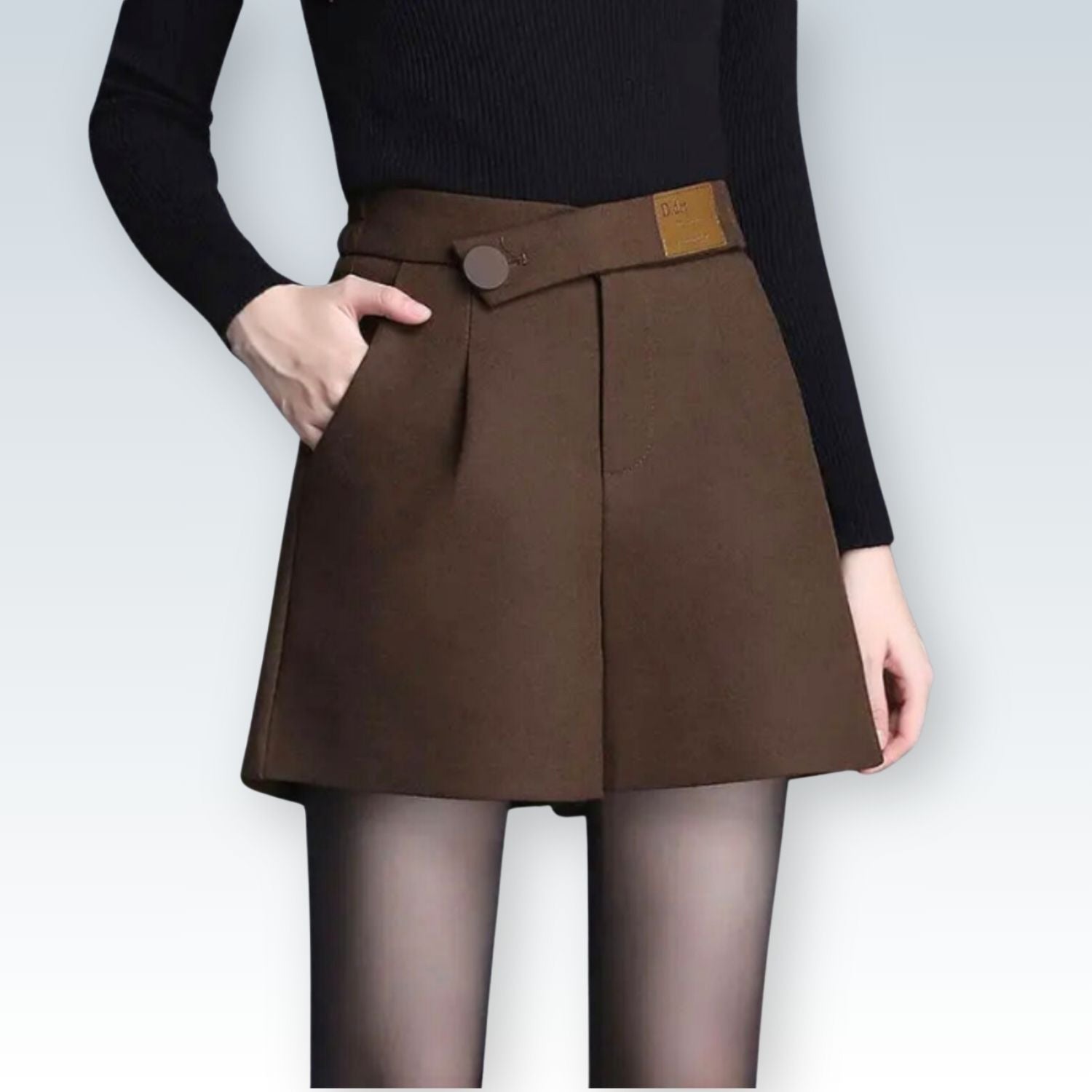 Refined A-line Dress Shorts⎥Tailored Fit Solid Color Casual Bottoms for Women.