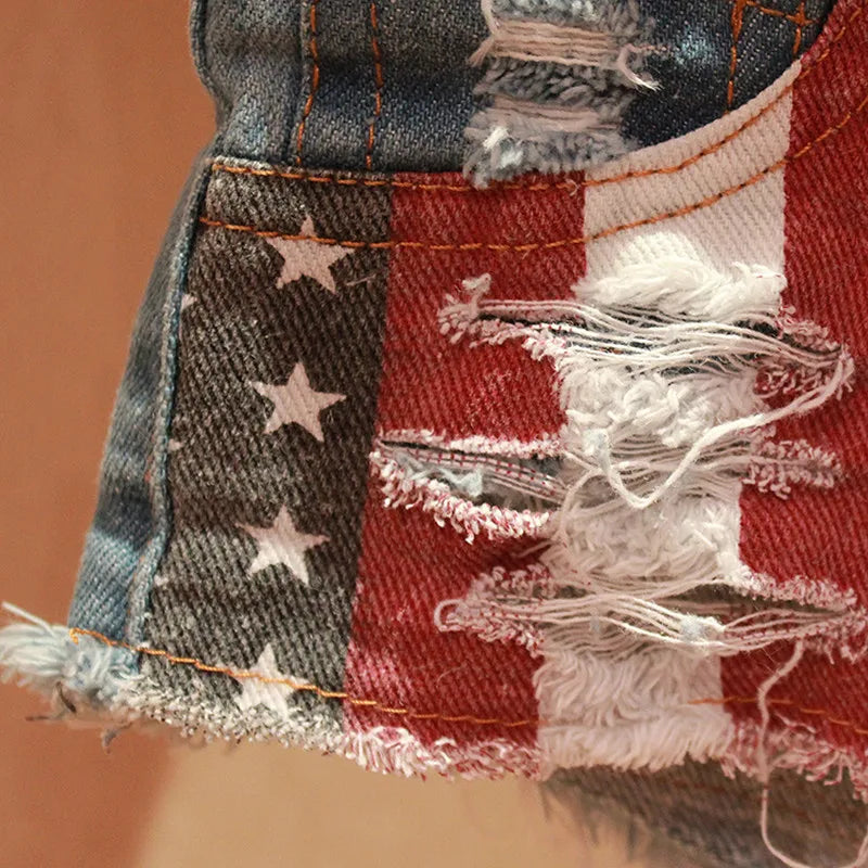 American Flag Shorts | Women's USA Flag Jean shorts