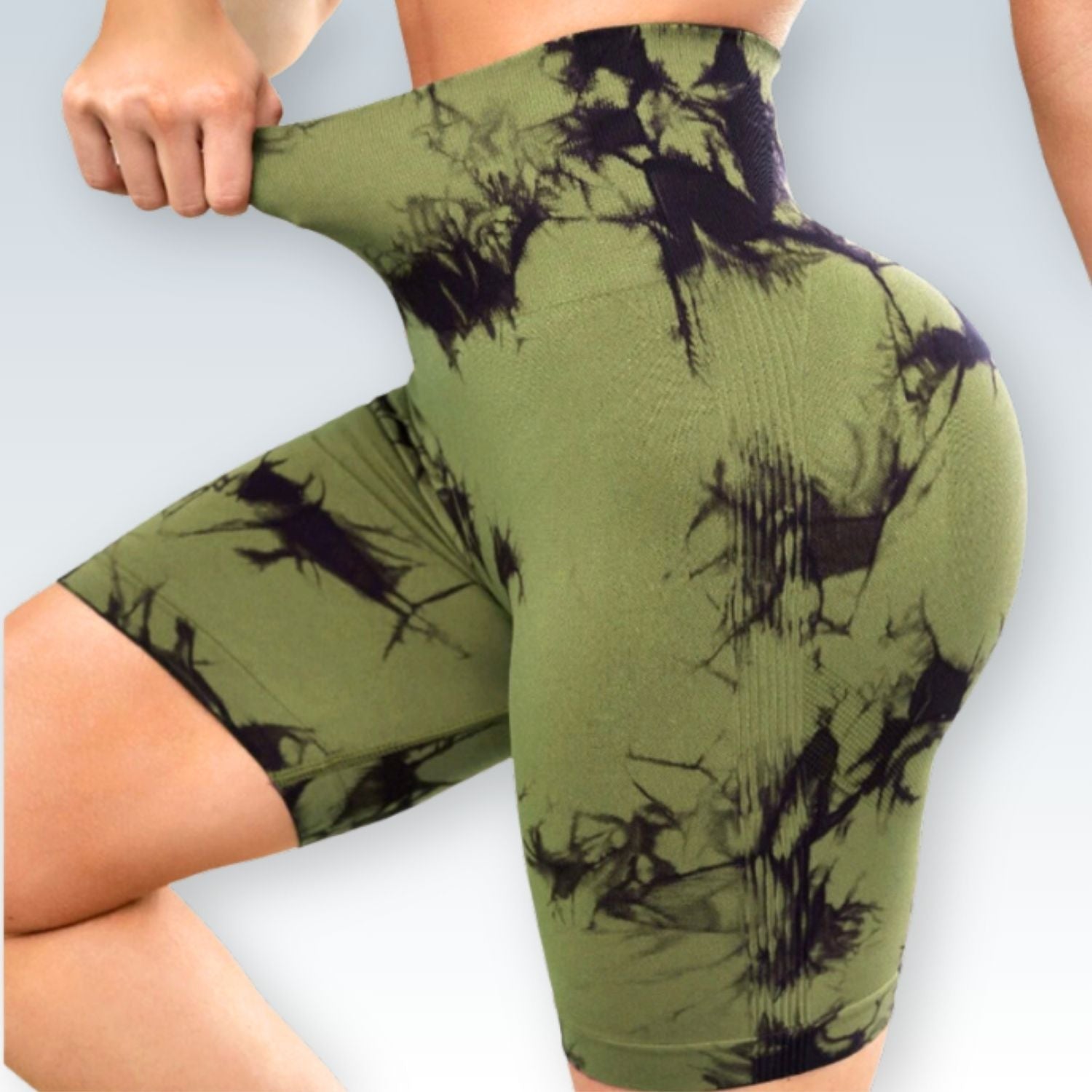 High-Waisted Tie-Dye Yoga Shorts | Quick-Dry & Hip-Lifting Leggings for Women