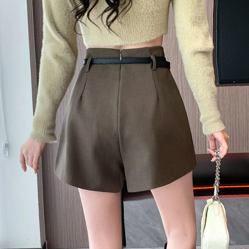 Belted Skort for Women⎥Office Fashion Skirt Shorts.