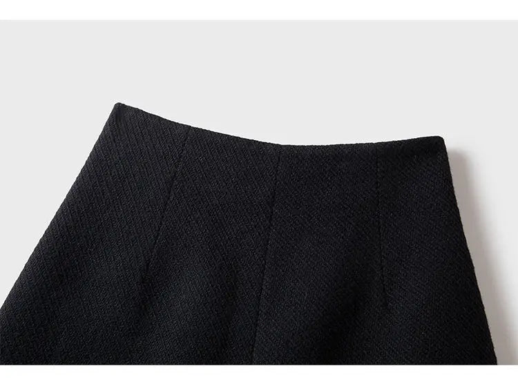 A-Line Elegance Skort | Chic Button-Detailed Wide-Leg Skirt Shorts