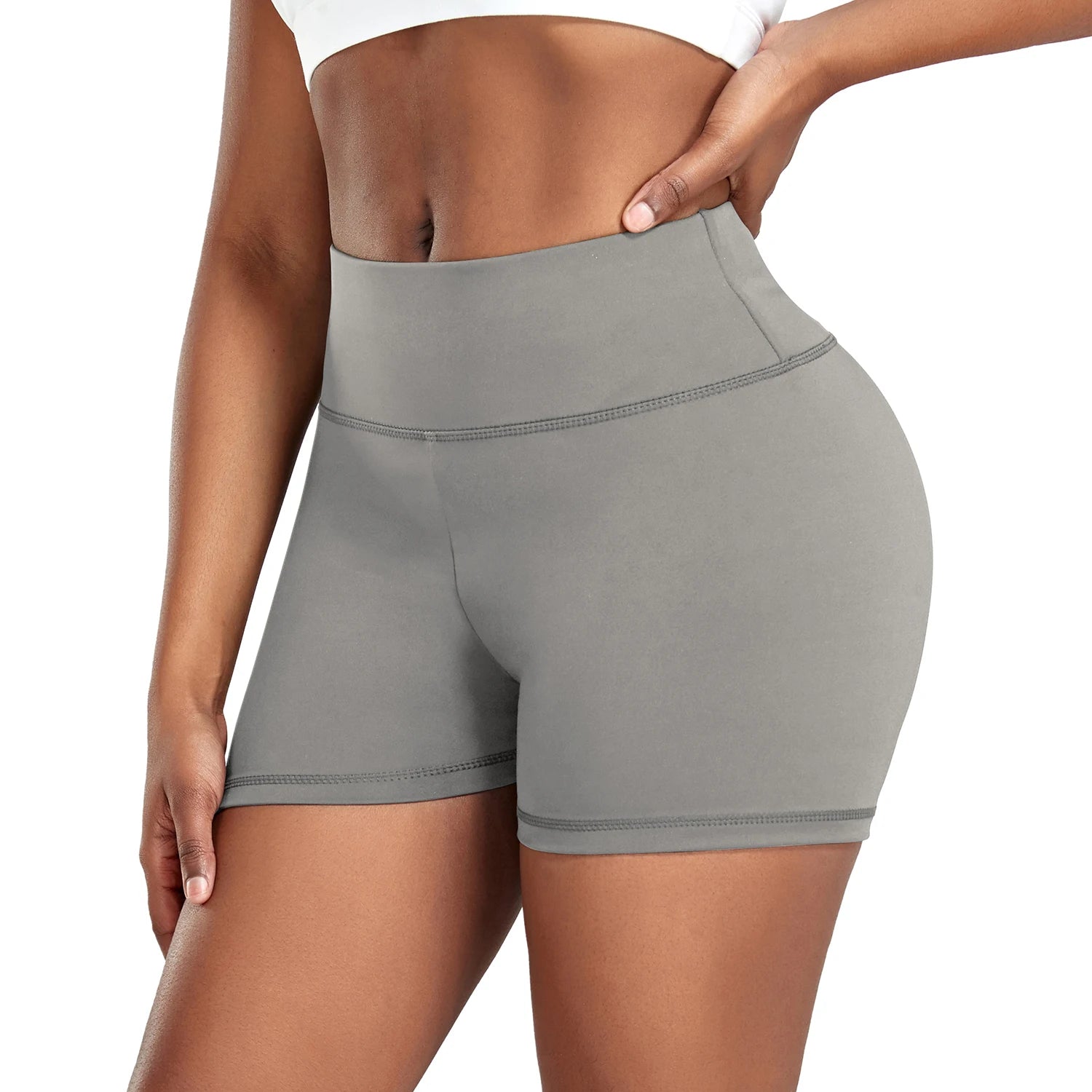 Slim Fit Scrunch Butt Fitness Shorts⎥Solid Color Sports & Yoga Booty Shorts for Women.