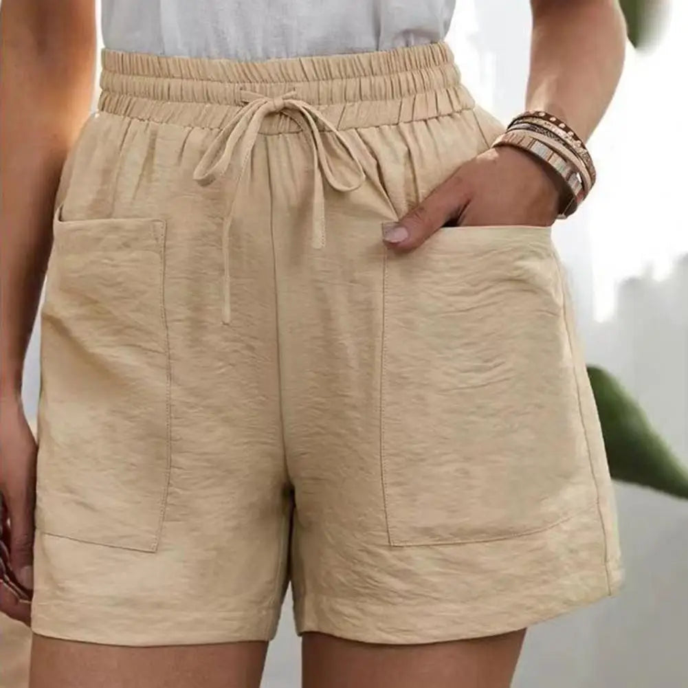 Women's Relaxed-Fit Drawstring Shorts⎥Easy Elegance Casual Shorts with Pockets