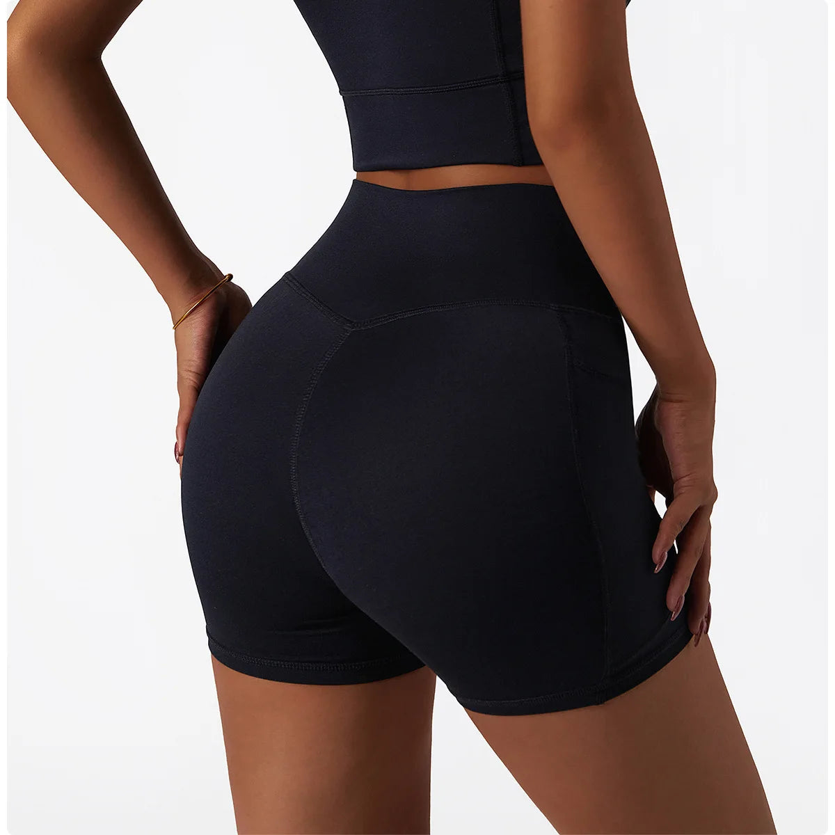 2-Piece Gym Suit Shorts⎥One Shoulder Yoga Set for Women