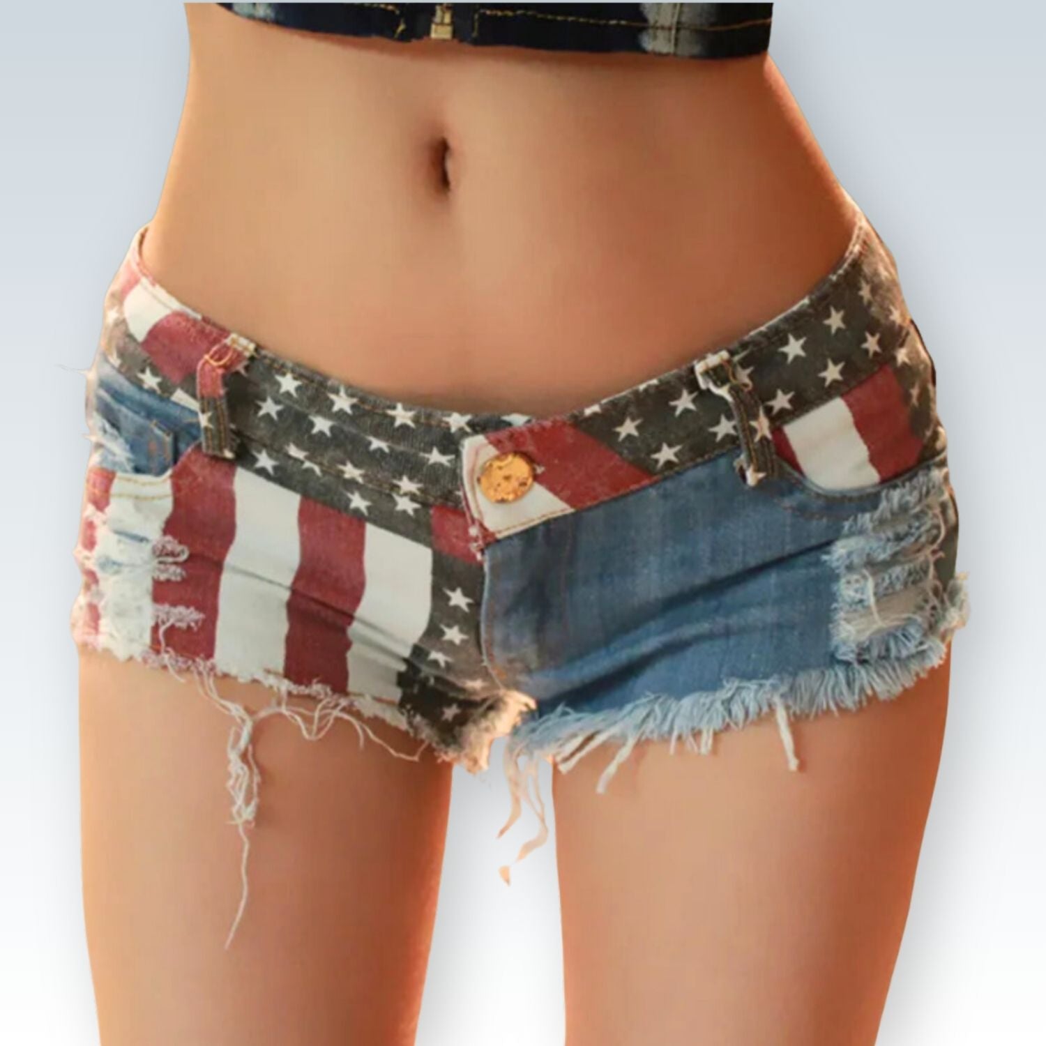 American Flag Shorts | Women's USA Flag Jean shorts