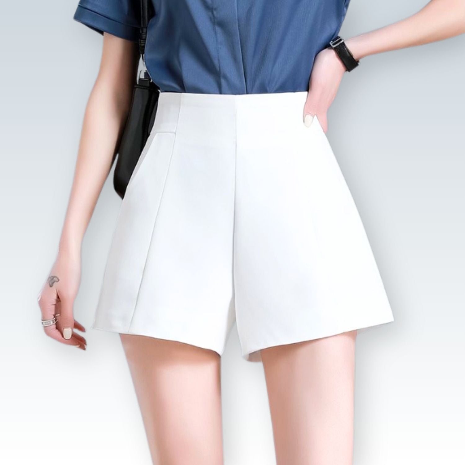 Sleek Summer Suit Shorts | High-Waist Shorts for a Polished Look