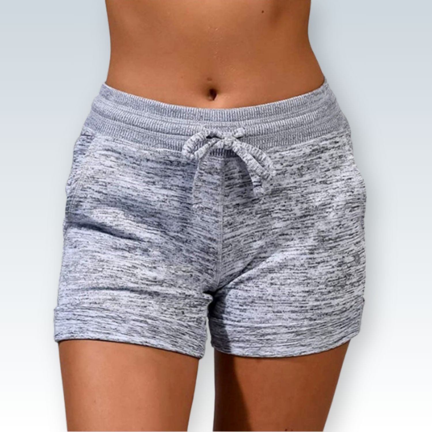 Lightweight Heathered Drawstring Shorts | Women's Stretchable Quick-Dry Athletic Wear