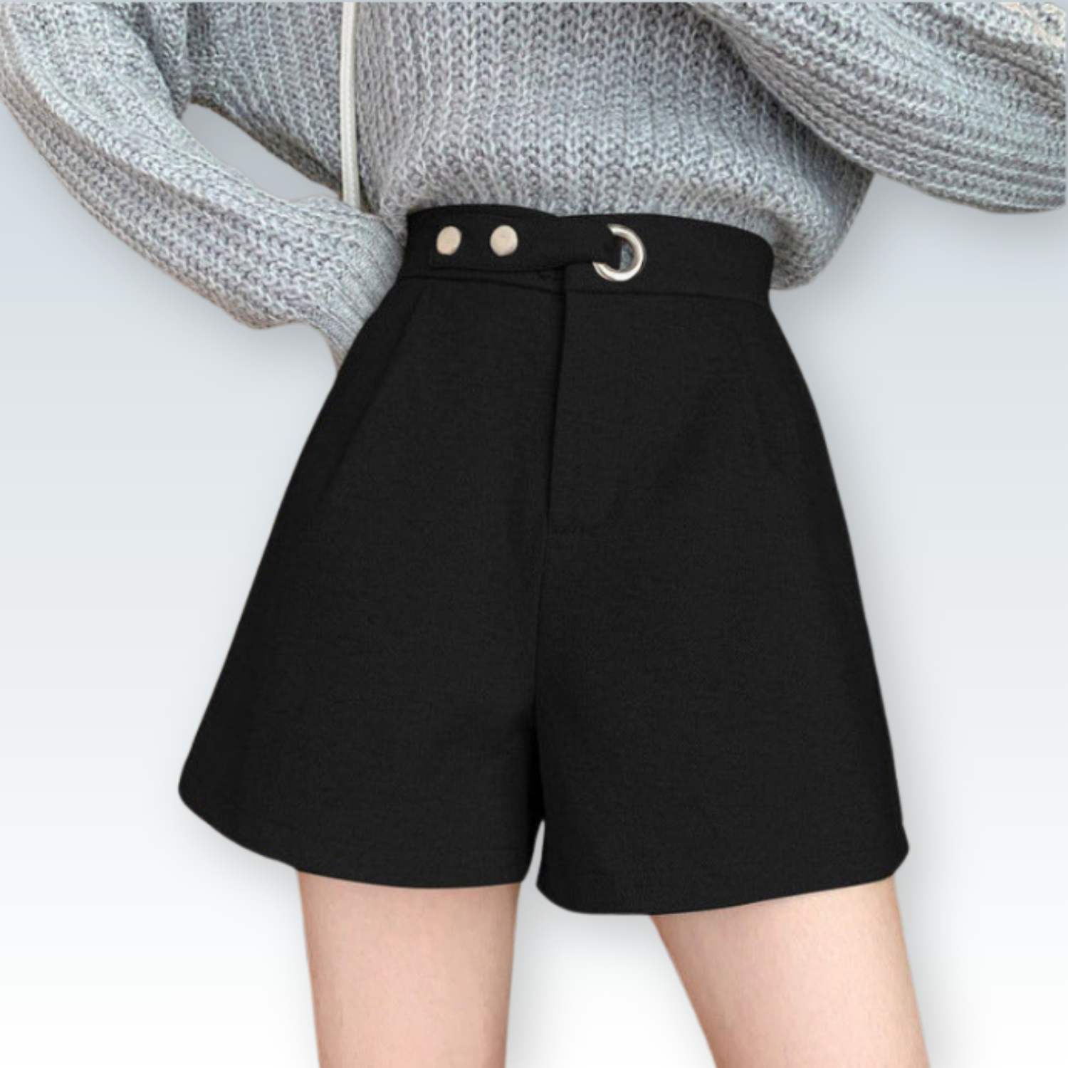 High-Waisted A-line Shorts | Wide-Leg Casual Shorts