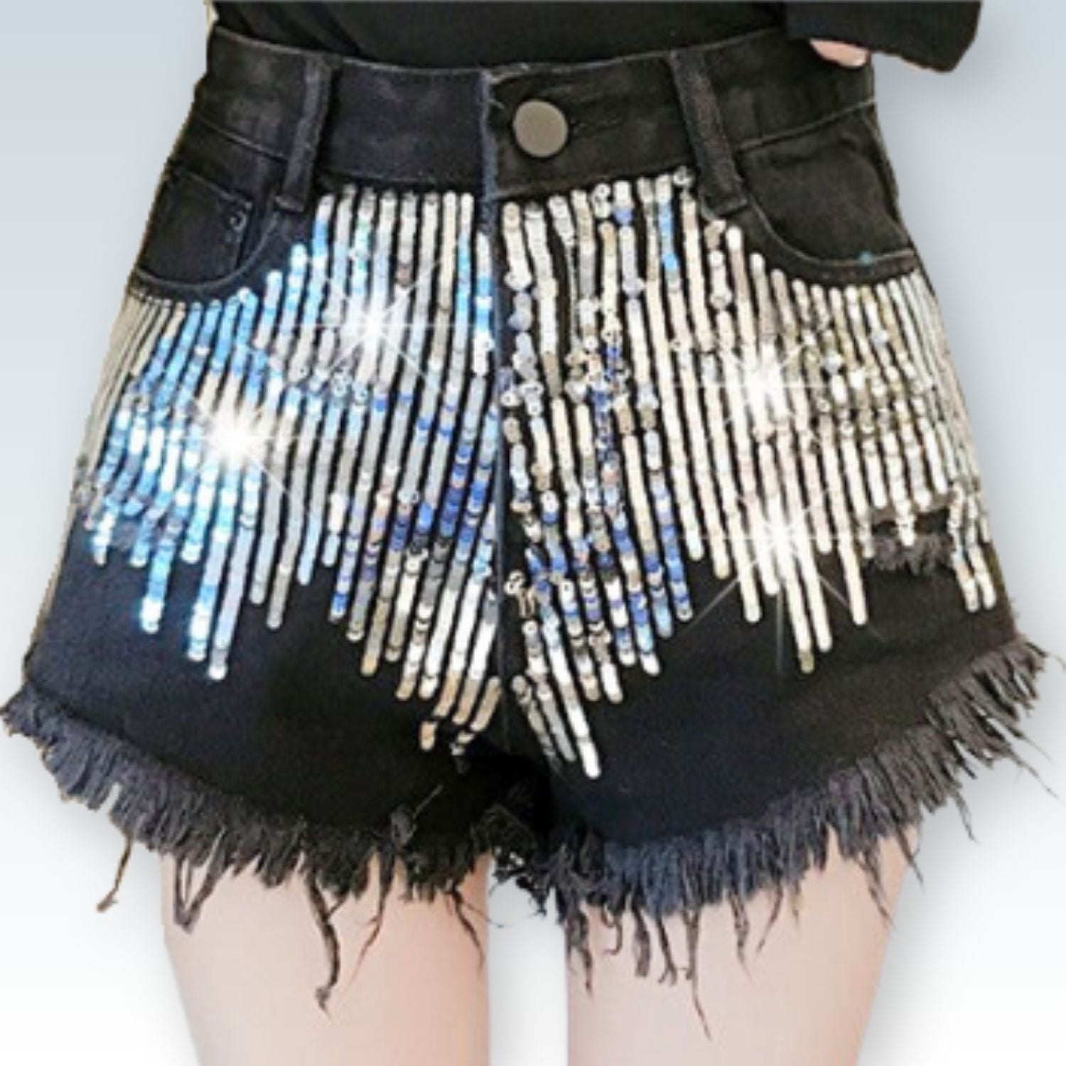 Shimmering Nightfall Sequin Shorts⎥Illuminate Your Wardrobe