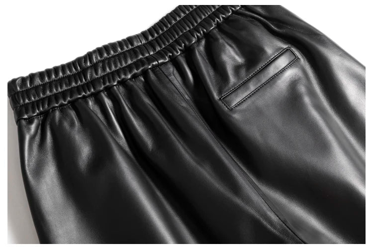 Authentic Leather Bermuda for Women ⎥ Wide Leg & Pockets Shorts.